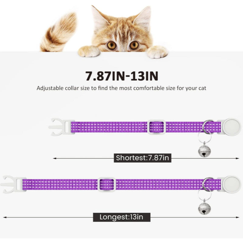 Coleira de nylon respirável e confortável para gatos, produtos para animais de estimação