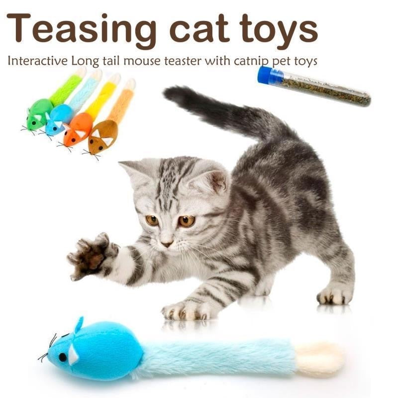 Brinquedos de provocação para gatos e ratos de cauda longa, brinquedos engraçados para animais de estimação, brinquedos para gatos, treinamento de ratos, brinquedos engraçados para brincar, produtos interativos para animais de estimação