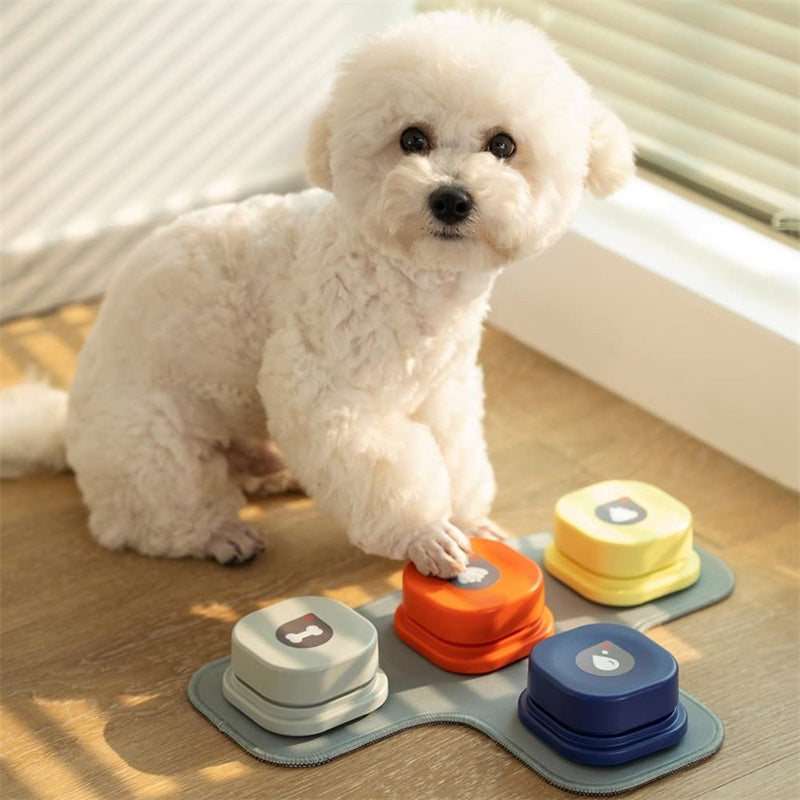 Botão de comunicação para animais de estimação de 4 cores, com um clique, evita a inatividade física, botão de conversação para cães e gatos, brinquedo para animais de estimação