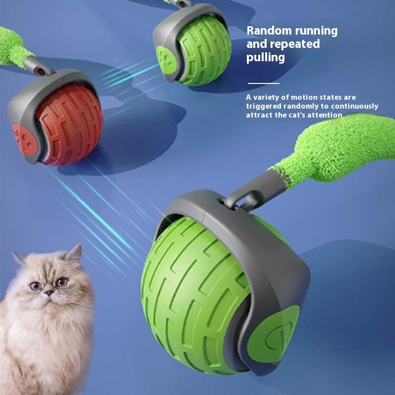Brinquedos interativos para gatos, bola elétrica com rolamento automático.