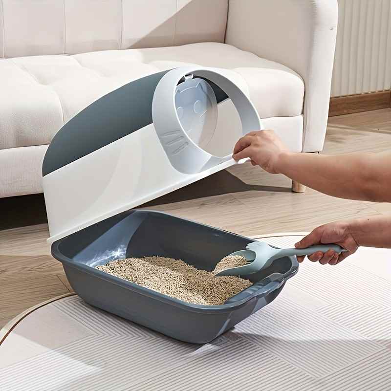 Caixa de areia extra grande com design à prova de vazamentos e controle de odores.