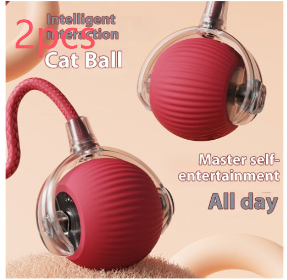 Brinquedo elétrico para gatos, bola automática para gatos, bola rolante de autoentretenimento
