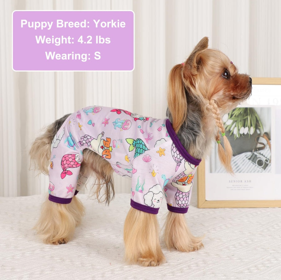 Pijamas  primavera verão, roupas para cães pequenos, menina e menino, roupas macias e elásticas para filhotes de chihuahua yorkshire, , gato,.