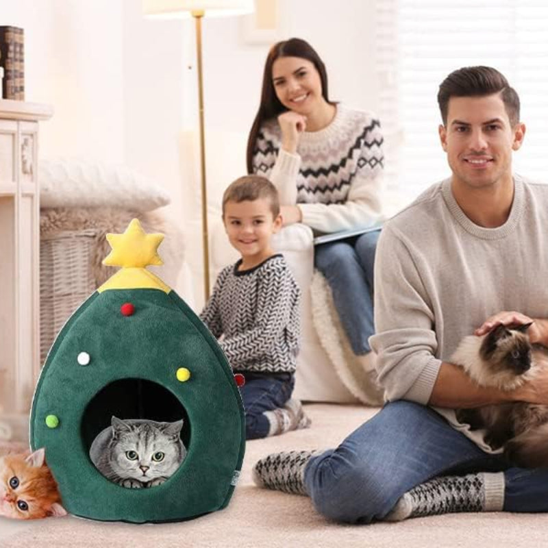 Cama de Natal para Gatos, Casa de Natal para Gatos