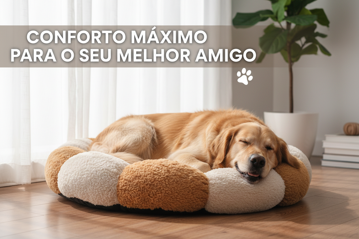 Cama Redonda Super Macia para Cães e Gatos - 6 Tamanhos