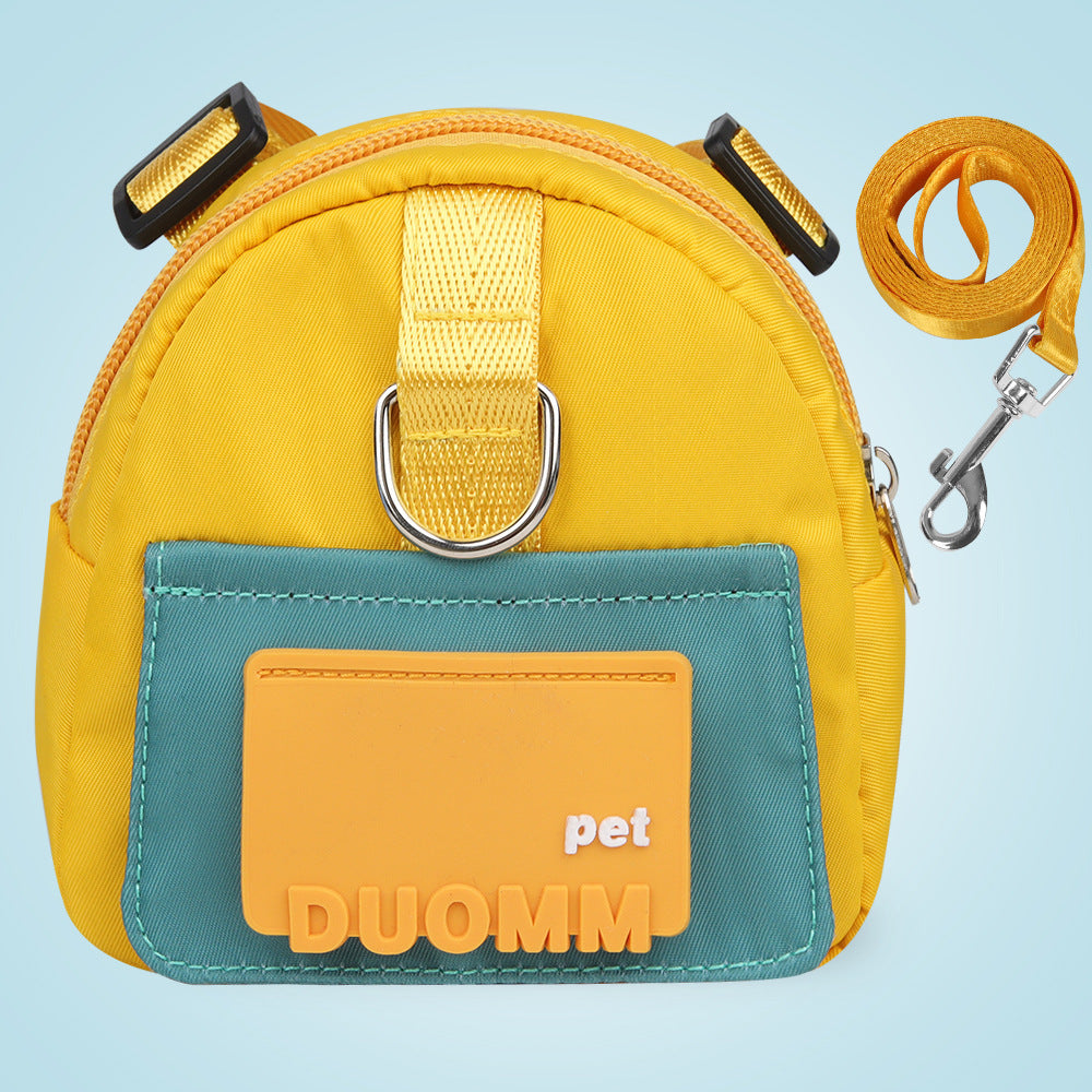Bolsa de armazenamento para lanches de animais de estimação, mochila multifuncional de grande capacidade para cães, mochila ajustável com arnês, adequada para viagens e caminhadas com animais de estimação