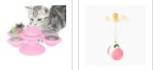 Moinho de vento giratório para gatos, brinquedo multifuncional para arranhar e coçar os dentes