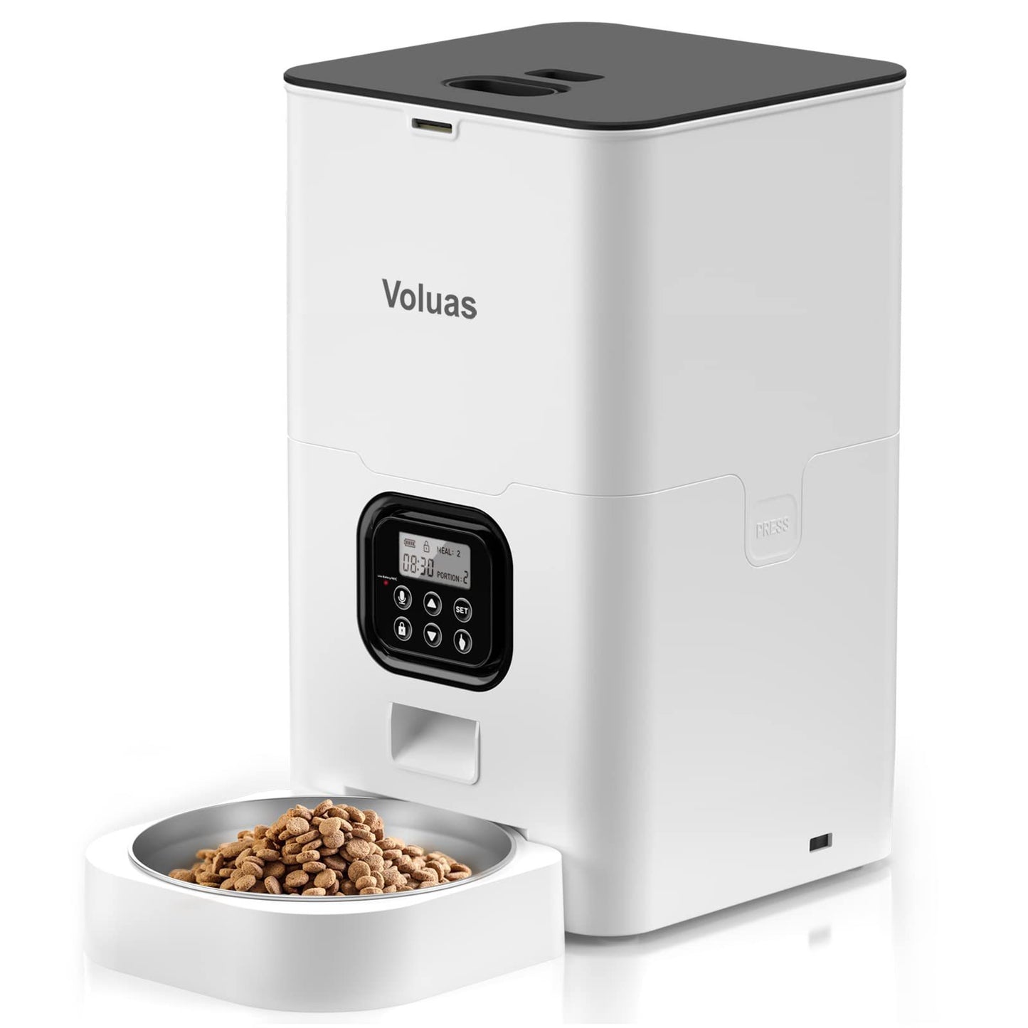 Alimentador automático inteligente para refeições duplas para animais de estimação