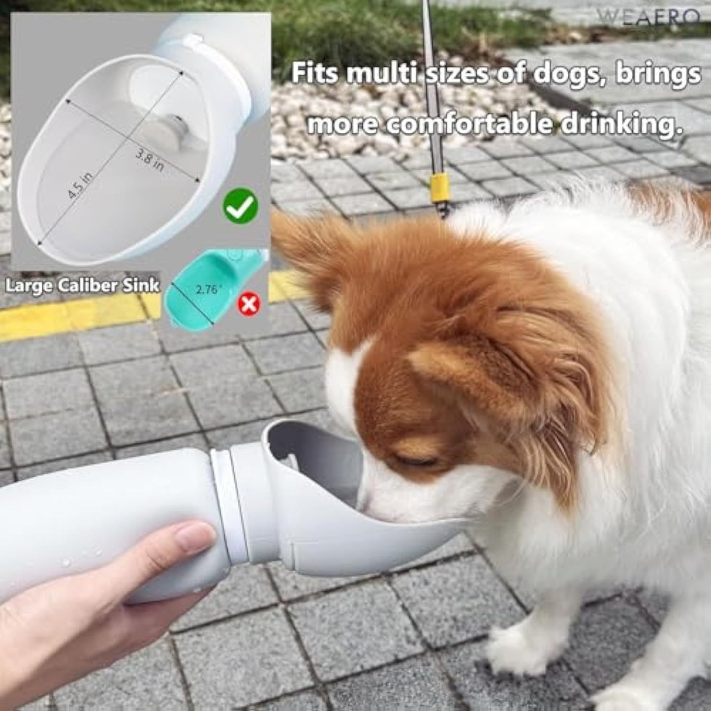 Garrafa de água para cães, portátil, para viagem, dobrável, leve, dispensador de água para cães, tigela para beber, para atividades ao ar livre