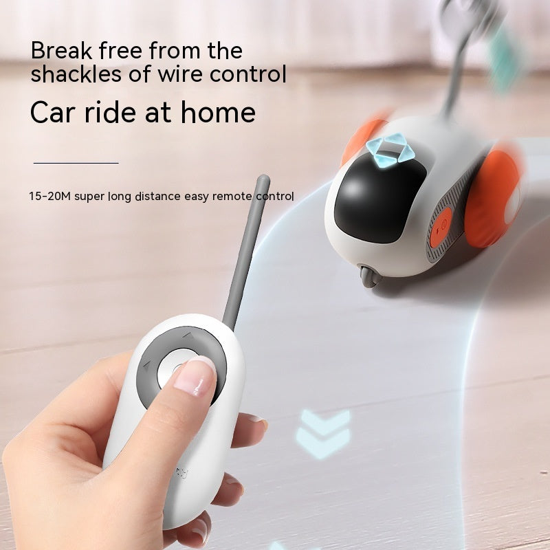 Carro de brinquedo interativo com controle remoto para gatos, carregamento USB, perseguição automática, movimento automático, carro de controle remoto inteligente, brinquedo interativo para gatos, produtos para animais de estimação