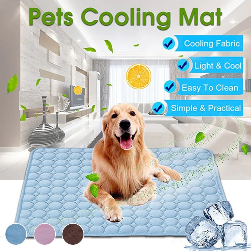 Tapete refrescante para cães, almofada refrescante para animais de estimação, almofada refrescante para canis, caixas, carros, interior e exterior, tapete de seda gelada, cobertor refrescante
