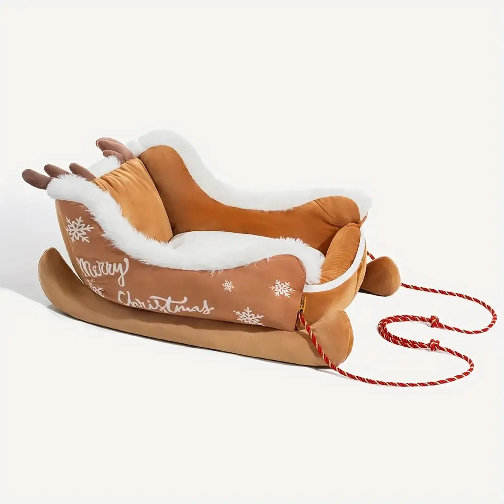 Cama de Natal para Cães com Texto de Boas Festas
