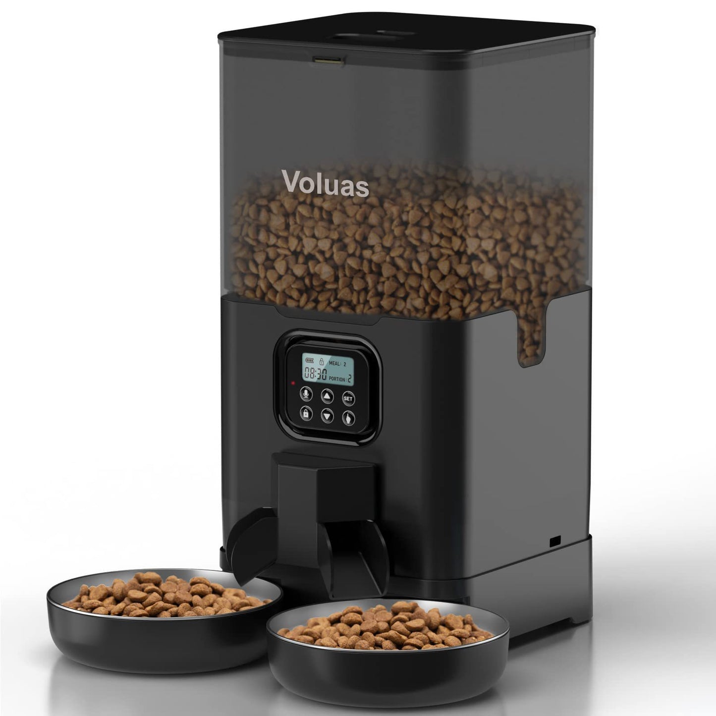 Alimentador automático inteligente para refeições duplas para animais de estimação