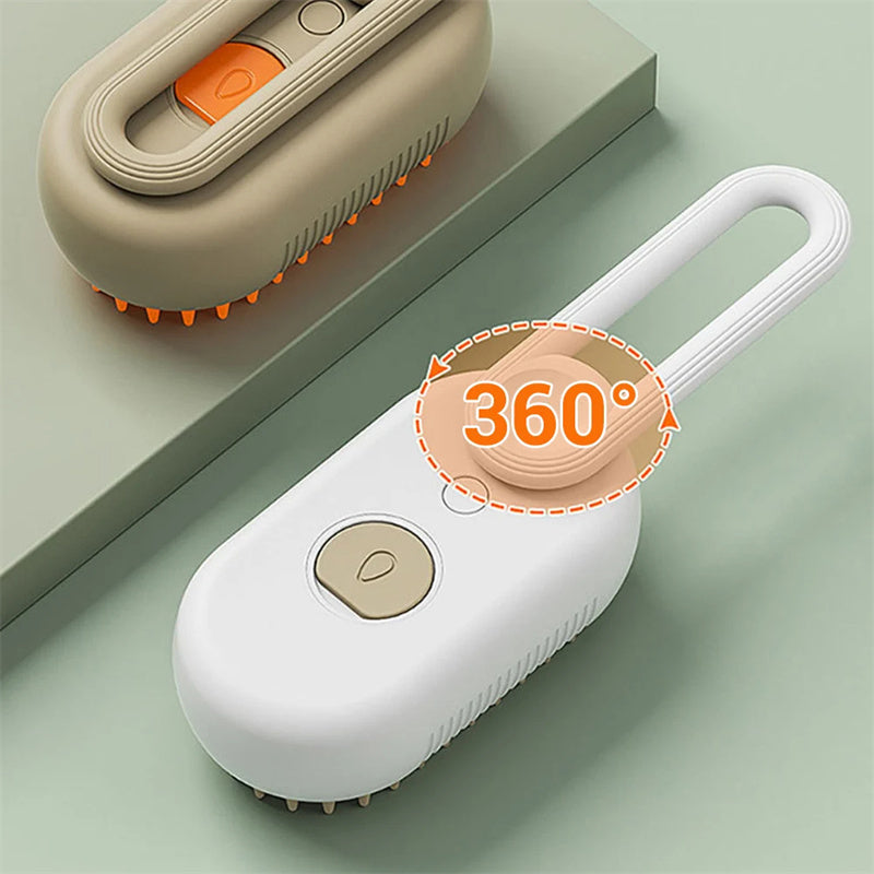 Escova elétrica para gatos e cães, escova vaporizadora 3 em 1 para massagem e remoção de pelos de gatos, pente para tosa de animais de estimação, produtos para animais de estimação