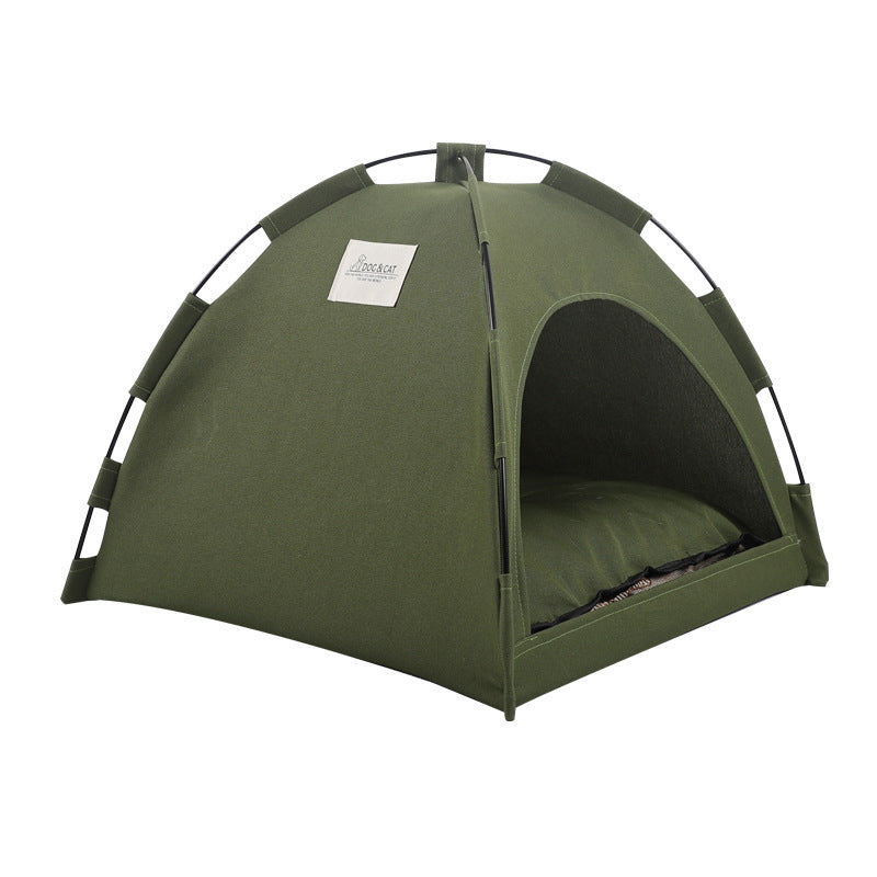 Tenda para gatos, tapete refrescante, casota para cães, sofá para animais de estimação, cama para cães de campismo com almofada para canil, ninho para gatos, cama para gatos, produtos para animais de estimação