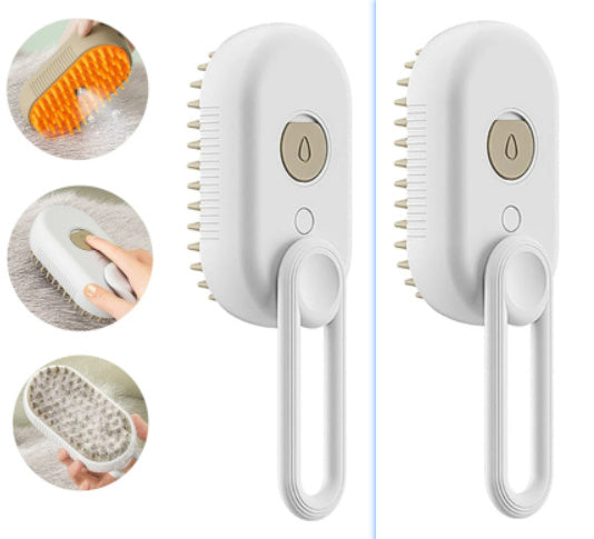 Escova elétrica para gatos e cães, escova vaporizadora 3 em 1 para massagem e remoção de pelos de gatos, pente para tosa de animais de estimação, produtos para animais de estimação