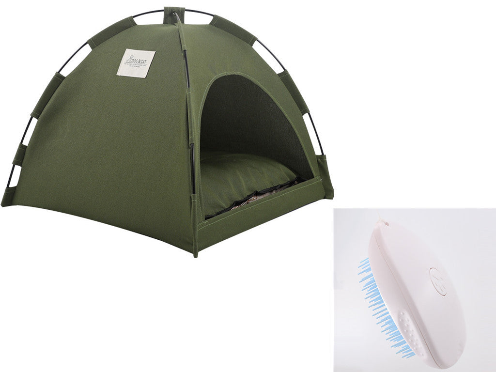 Tenda para gatos, tapete refrescante, casota para cães, sofá para animais de estimação, cama para cães de campismo com almofada para canil, ninho para gatos, cama para gatos, produtos para animais de estimação