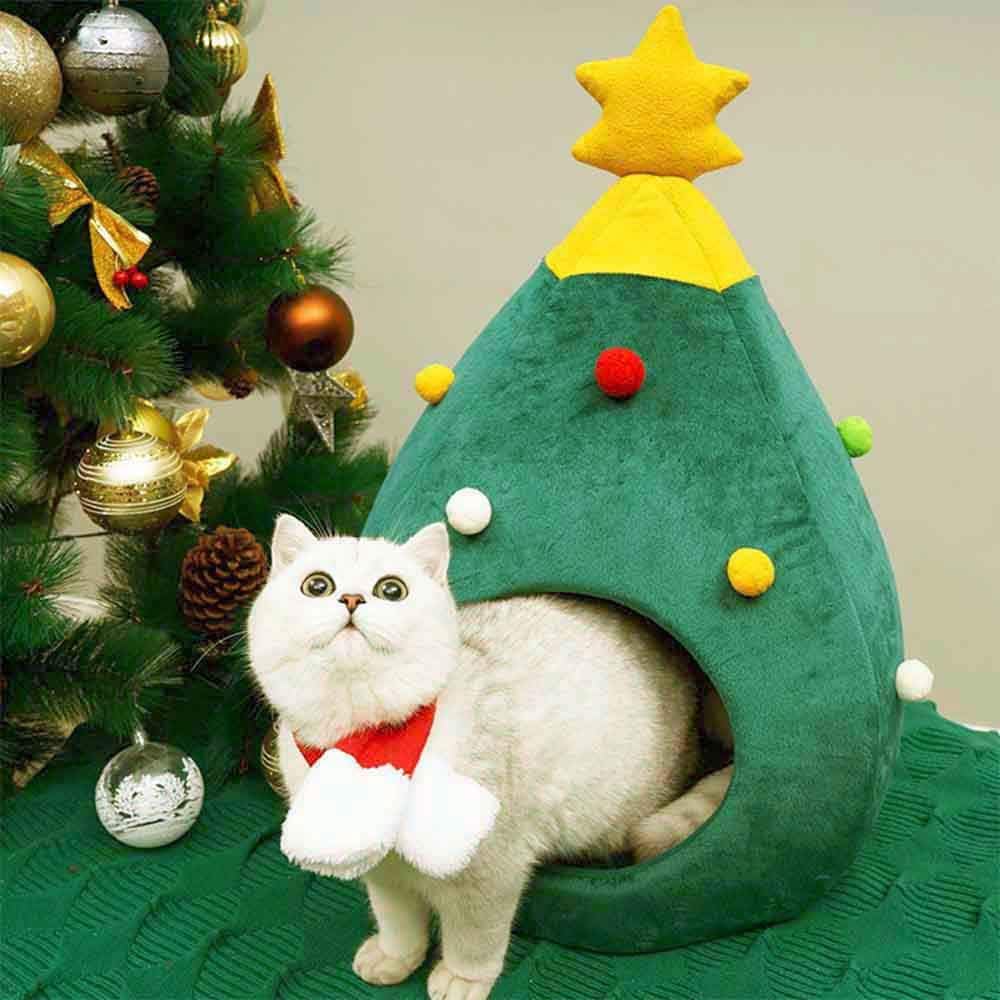 Cama de Natal para Gatos, Casa de Natal para Gatos