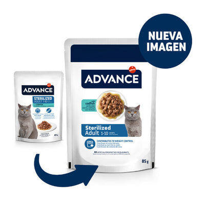 Advance Sterilized Adult Bacalhau saquetas para gatos