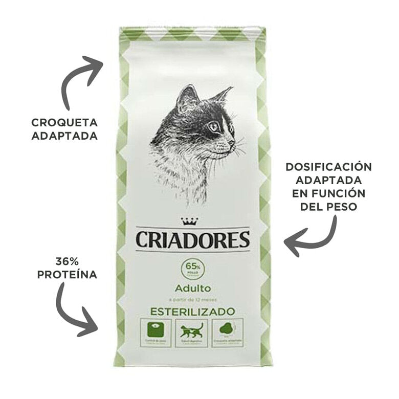Criadores Adulto Esterilizado Frango ração para gatos