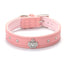 Coleira de veludo confortável Diamond Crown Pet Supplies