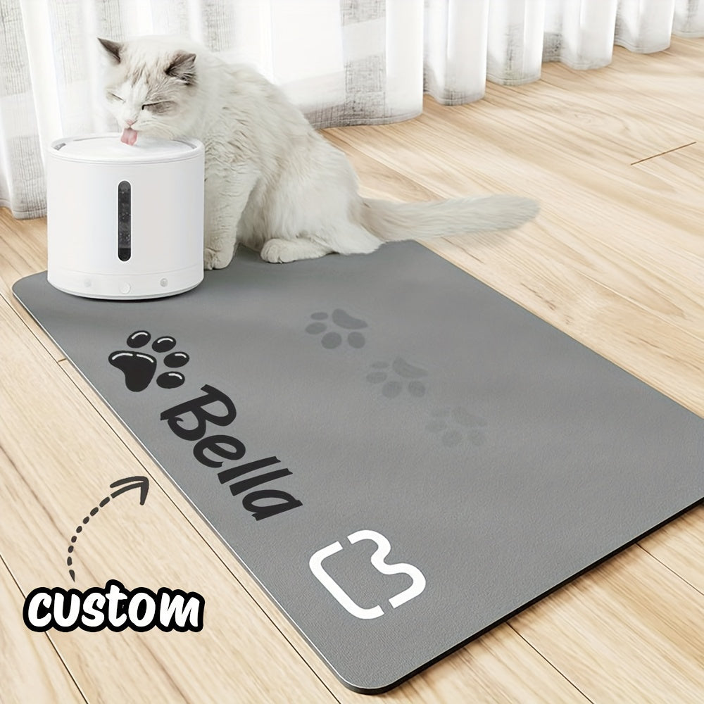 Tapete de alimentação personalizado para animais de estimação, tapete de alimentação super absorvente para cães e gatos