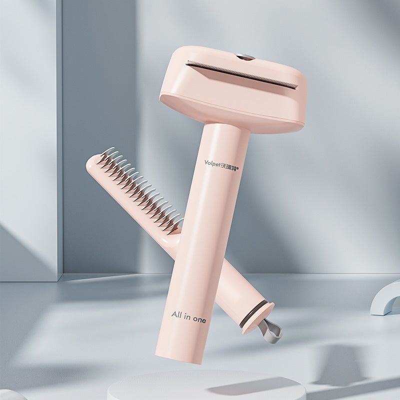 Pente desembaraçador 3 em 1 para pelos de animais de estimação, ideal para gatos e outros animais.