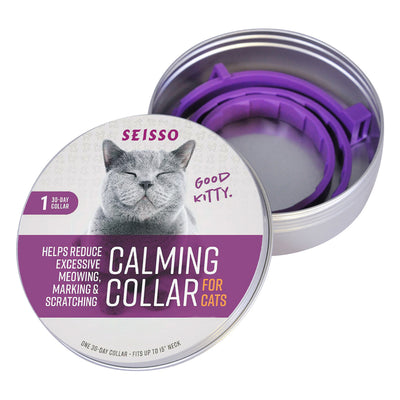 Coleira calmante para gatos, coleira confortável para aliviar a ansiedade