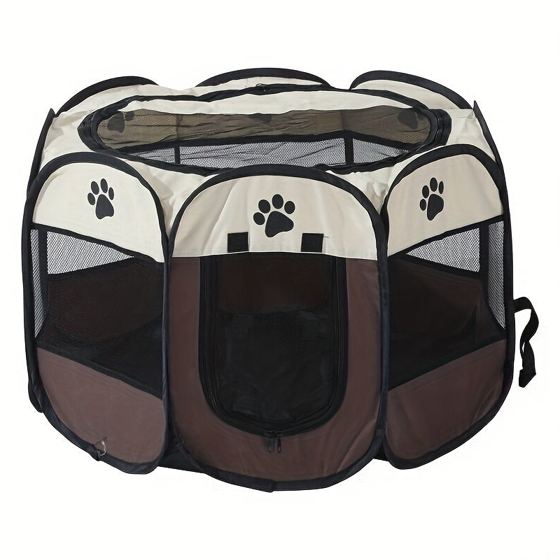 Tenda Octogonal Dobrável para Cães e Gatos - Oxford Resistente