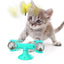 Moinho de vento giratório para gatos, brinquedo multifuncional para arranhar e coçar os dentes