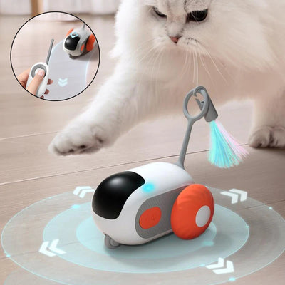 Carro de brinquedo interativo com controle remoto para gatos, carregamento USB, perseguição automática, movimento automático, carro de controle remoto inteligente, brinquedo interativo para gatos, produtos para animais de estimação