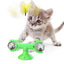 Moinho de vento giratório para gatos, brinquedo multifuncional para arranhar e coçar os dentes