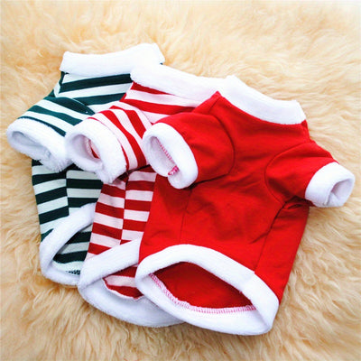 onjunto de 3 Camisetas Festivas de Natal para Cães & Gatos
