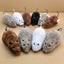 Conjunto de 4 brinquedos de ratos mecânicos de peluche com corda, rato falso de brincar com mecanismo de corda para gatos e cães