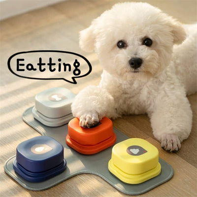 Botão de comunicação para animais de estimação de 4 cores, com um clique, evita a inatividade física, botão de conversação para cães e gatos, brinquedo para animais de estimação