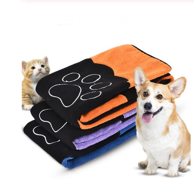 Toalha de banho absorvente para animais de estimação