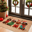 Tapete de Natal para Porta com Design de Dachshund, Chapéu e Suéter