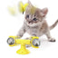Moinho de vento giratório para gatos, brinquedo multifuncional para arranhar e coçar os dentes
