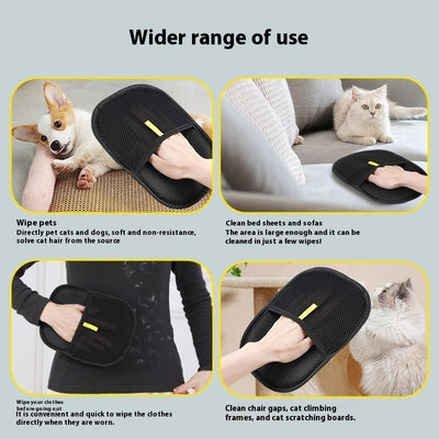 Luva removedora de pelos de animais de estimação, luvas removedoras de pelos de animais de estimação, escova para remoção de pelos de cães, gatos e coelhos com pelos longos e curtos e encaracolados