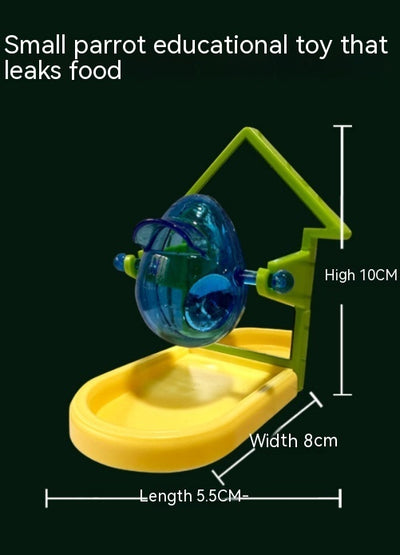Gaiola de brinquedo para pássaros com vazamento de comida para papagaios
