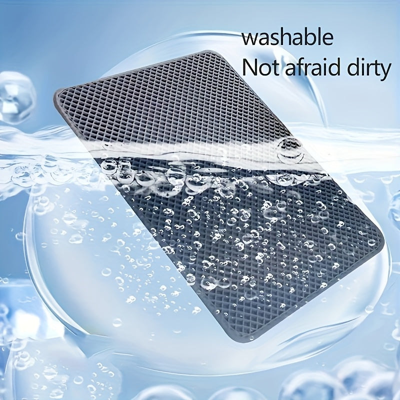 Tapete extra grande de dupla camada à prova de respingos para caixa de areia para gatos .