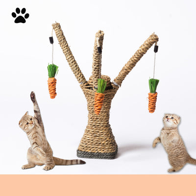 Estrutura de escalada, brinquedo de arranhar com corda de sisal, garras de moagem de sisal, poste de arranhar, plataforma, suprimentos para animais de estimação