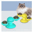 Moinho de vento giratório para gatos, brinquedo multifuncional para arranhar e coçar os dentes