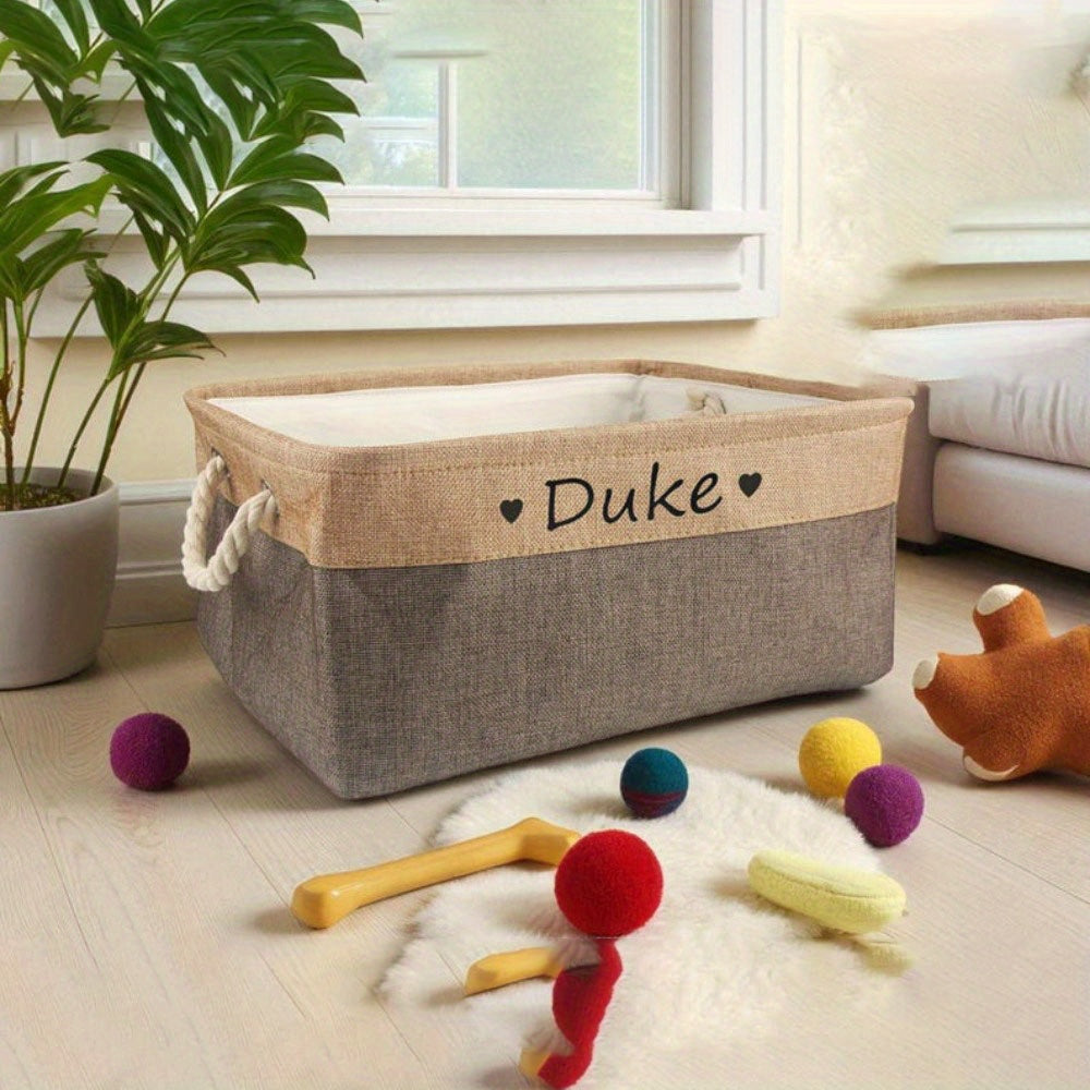 Caixa de armazenamento personalizada para animais de estimação - Organizador de brinquedos de cães