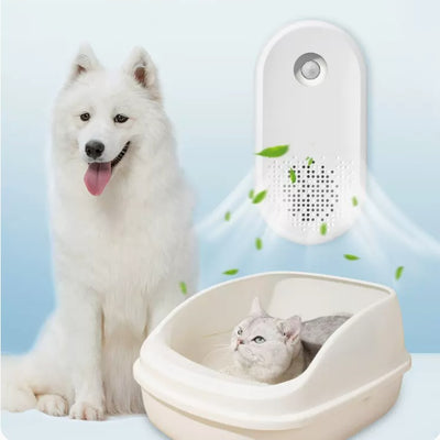 Bacia de areia para gatos totalmente fechada, desodorante automático e desodorante