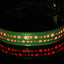 Coleira de couro gravada com LED luminoso para cães de estimação