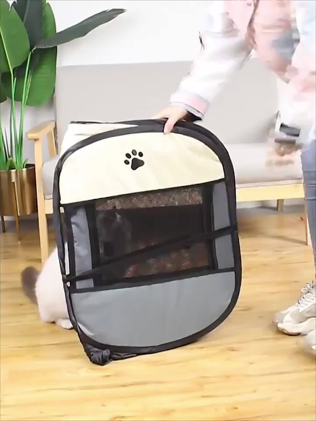 Tenda Octogonal Dobrável para Cães e Gatos - Oxford Resistente