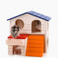 Casa pequena para animais de estimação de dois andares
