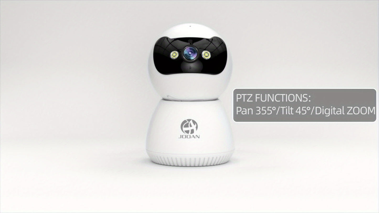 Câmera de segurança inteligente JOOAN 1080P HD com comunicação bidirecional e visão noturna