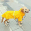 Capa de chuva para cachorro, capa de chuva impermeável para cachorro com faixa refletiva de segurança, poncho com capuz e coleira para cachorros